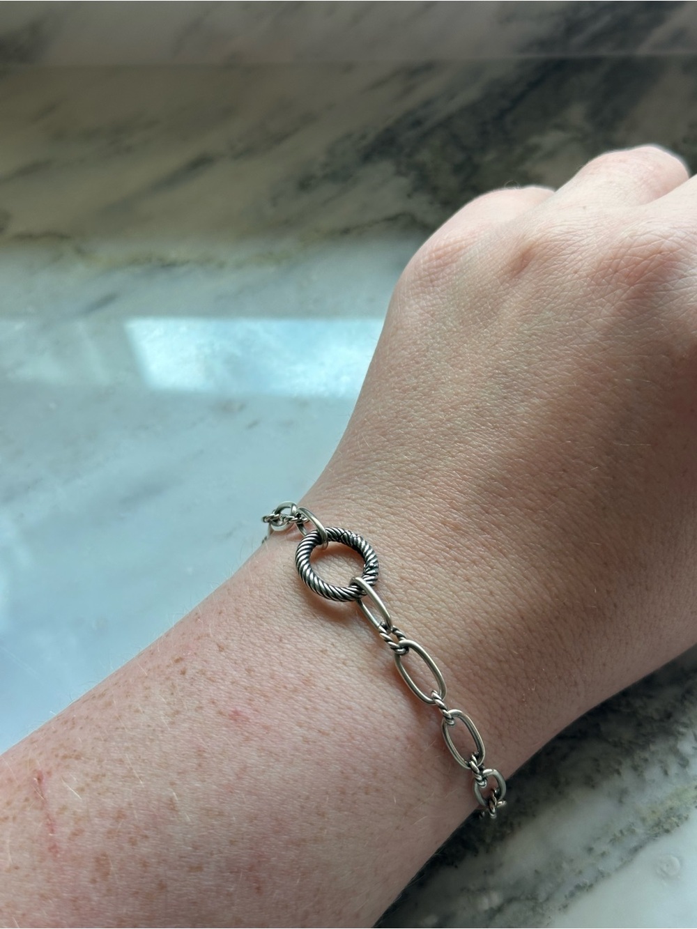 James Avery Retired Oval Twist Charm Bracelet - Picture 3 of 3